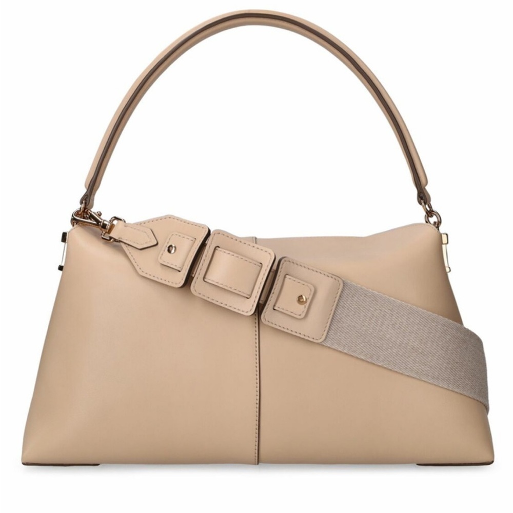 Tod's Cream Shoulder Bag with Gold Accents - Picture 2 of 16